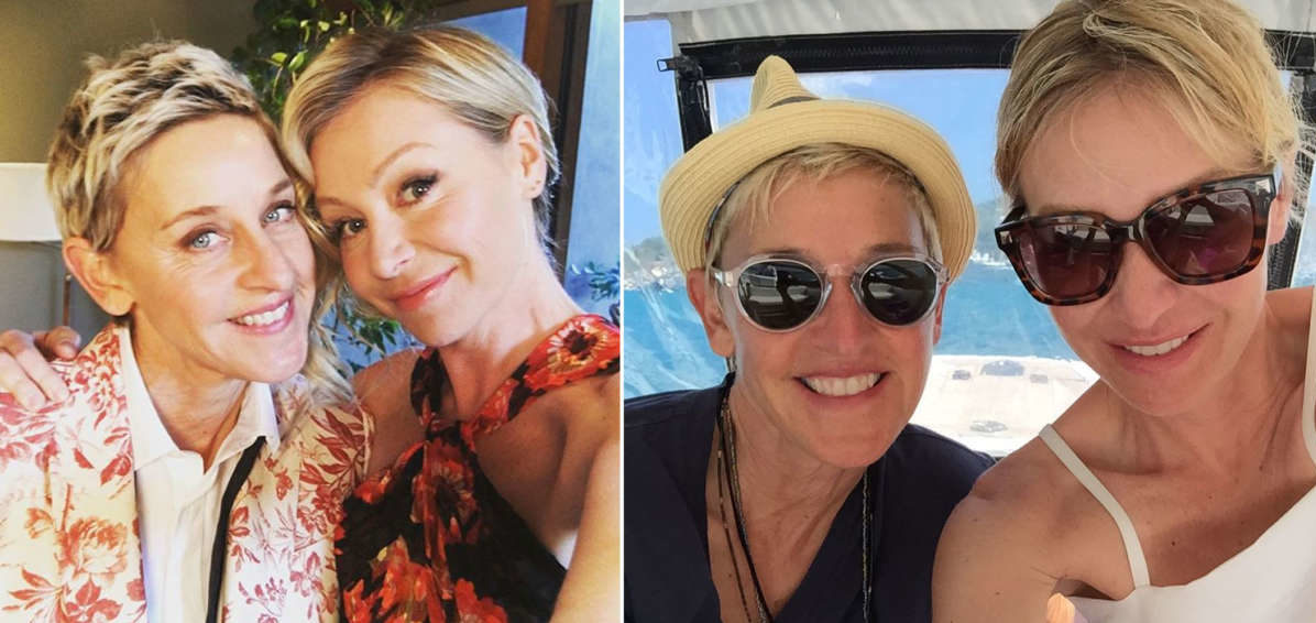 Ellen DeGeneres and Portia Derossi